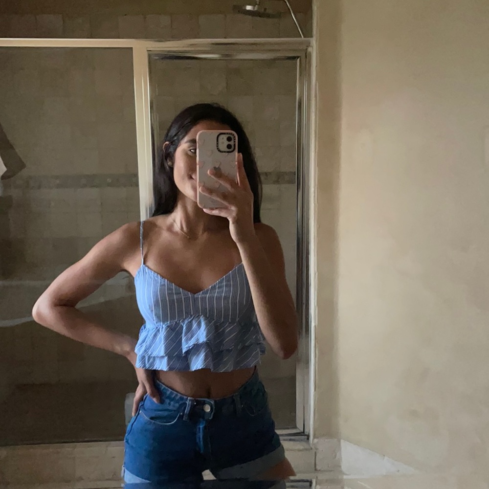 Stripped halter top